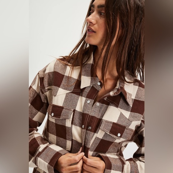 COPY - Free people We The Free Hideaway Plaid Shirt - Picture 5 of 7